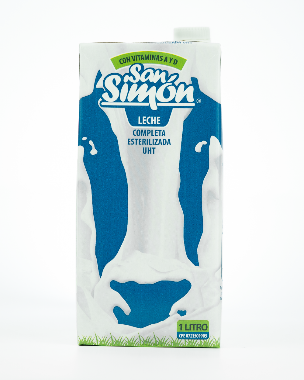 Leche Completa Esterilizada UHT San Simón, envase de 1 litro